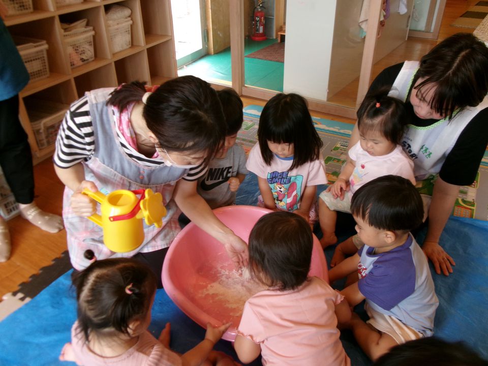 こぐまちゃんと感触あそびの画像