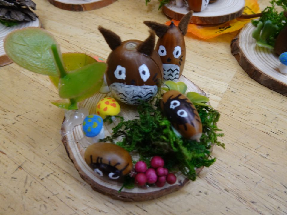 ひろしま教育ウィーク～どんぐりで秋のオブジェをつくろう～の画像
